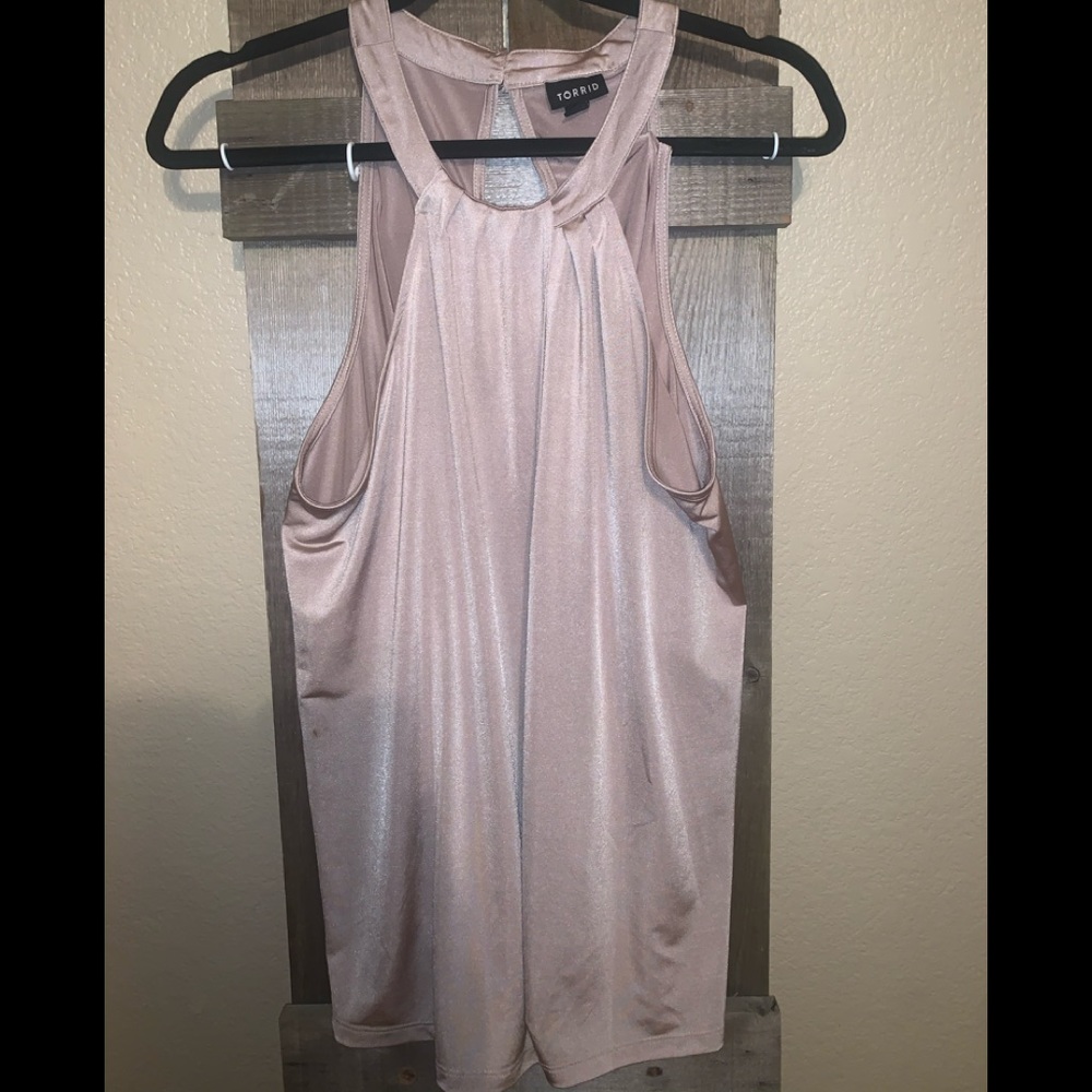 Super cute wrap style top, torrid halter size0